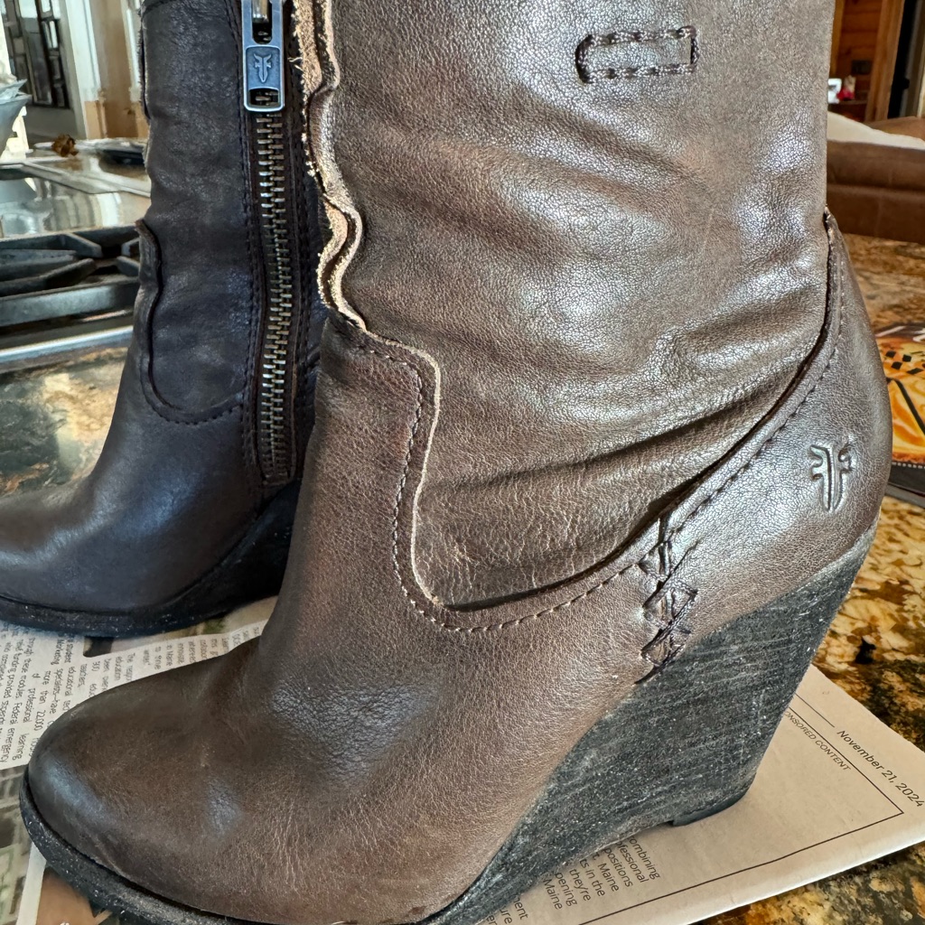Frye Cece Wedge Booties
